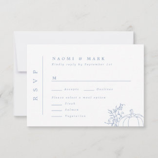 Cartons Réponse Citrouille Vines Monogramme Mariage