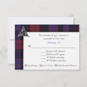 Cartons Réponse Clan Brown Tartan Plaid Mariage