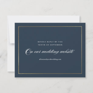 Cartons Réponse Classic Elegant Script Gold Mariage Website