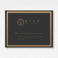 Classic Simple Elegance Gold Mariage noir