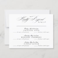 Classique noir et blanc calligraphié multi-événeme