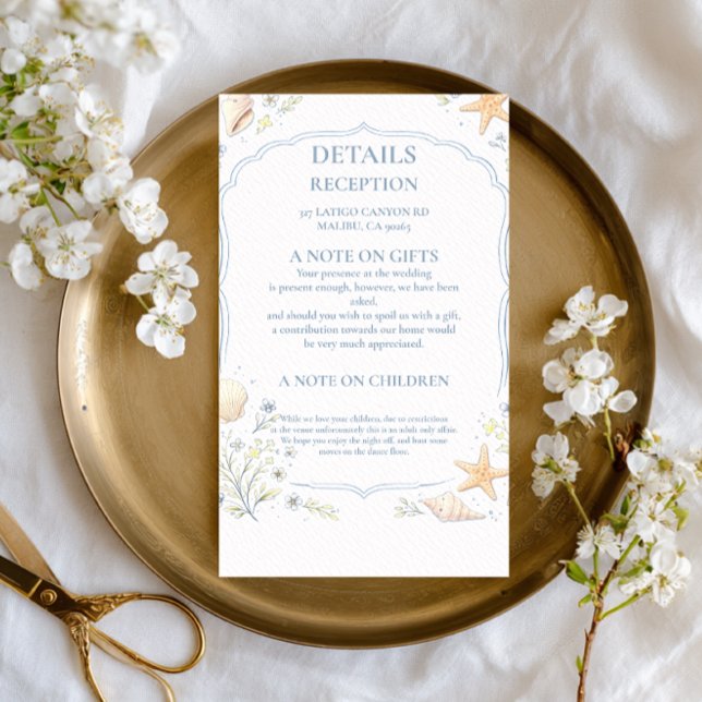 Cartons Réponse Coastal Seashell Floral Response (Créateur téléchargé)