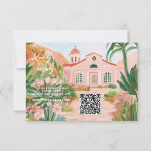 Cartons Réponse Code QR de destination rose Mexique
