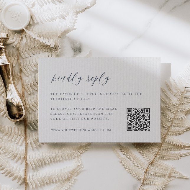 Cartons Réponse Code QR de la marine côtière et du Mariage blanc (Créateur téléchargé)