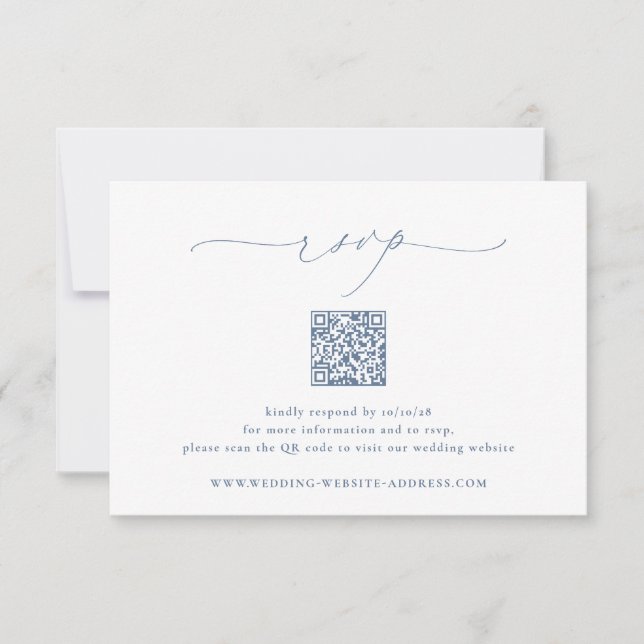 Cartons Réponse Code QR de mariage BRUNSWICK (Devant)