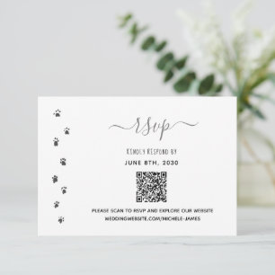 Cartons Réponse Code QR de mariage de mes humains pour un mariage