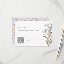 Code QR de mariage de pré de fleurs sauvages de pr