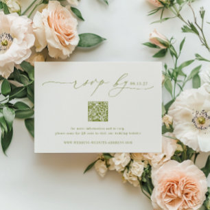 Cartons Réponse Code QR de mariage minimaliste ROWAN
