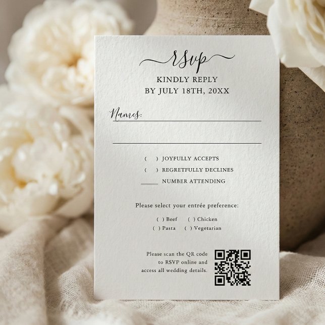 Cartons Réponse Code QR de mariage moderne script (Créateur téléchargé)