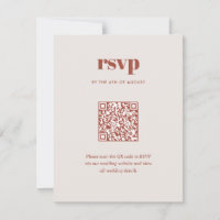 Code QR de mariage tendance marron moderne mélange