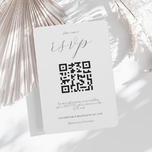 Cartons Réponse Code QR du Mariage Colorblock moderne Argent lég
