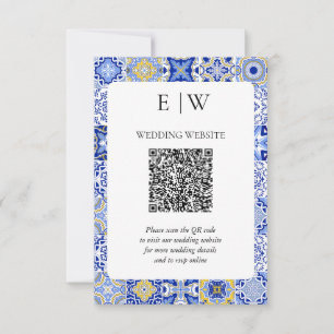 Cartons Réponse Code QR du Mariage de citron méditerranéen