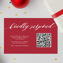 Code QR du Mariage de Noël rouge