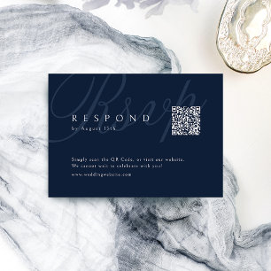 Cartons Réponse Code QR du Mariage d'élégance classique de la mari