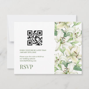 Cartons Réponse Code QR Élégance Fleur de LILY
