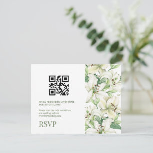 Cartons Réponse Code QR Élégance Fleur de LILY