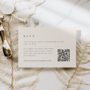 Cartons Réponse Code QR Mariage de la Marine Vintage de l'île et E