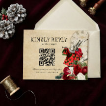 Code QR Noël Alice au pays des merveilles Mariage