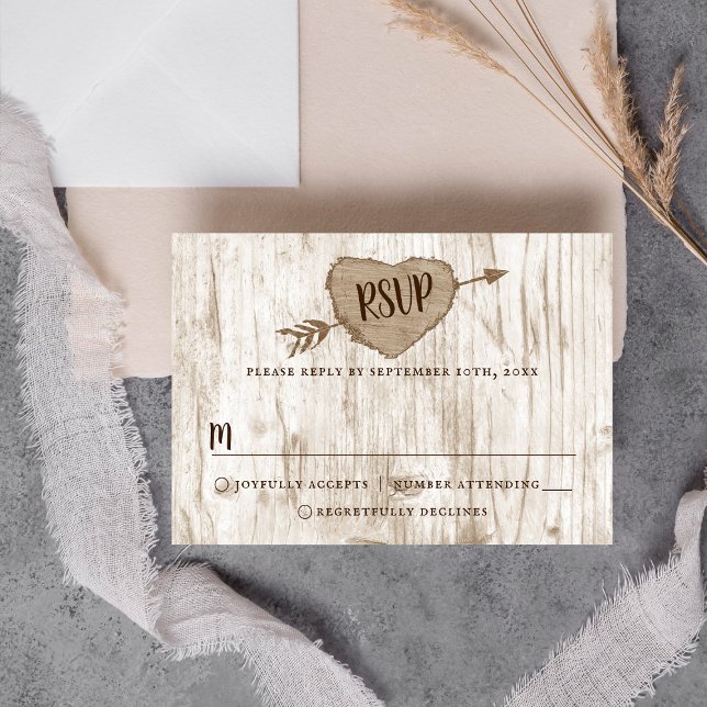 Cartons Réponse Collection de Mariages d'arbre cardiaque sculpté R (Créateur téléchargé)