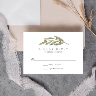 Cartons Réponse Collection de Mariages de Branches d'Olivier