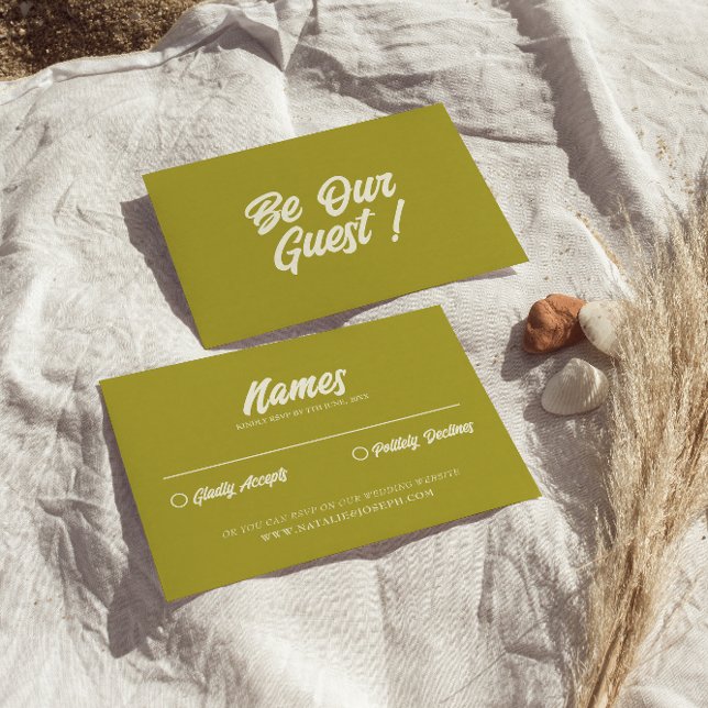 Cartons Réponse Coloré Retro brillant Gras Unique Moderne Mariage (Créateur téléchargé)