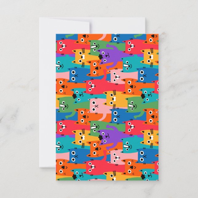 Cartons Réponse Colorful cats (Devant)