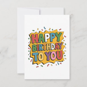 Cartons Réponse Comic Burst Joyeux Anniversaire