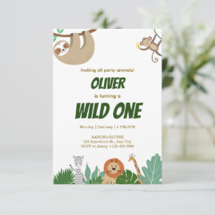 Cartons Réponse Conception de fête d'anniversaire Animaux de la Ju