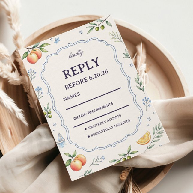 Cartons Réponse Conception Florale de Fruits Méditerranéens (Créateur téléchargé)