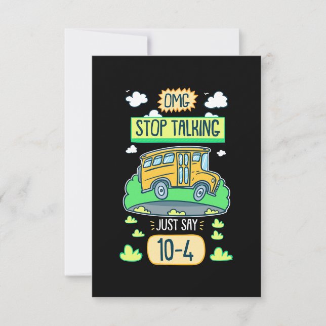 Cartons Réponse Conducteur de bus - arrêt Omg (Devant)