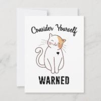 Considérez-vous averti chat mal