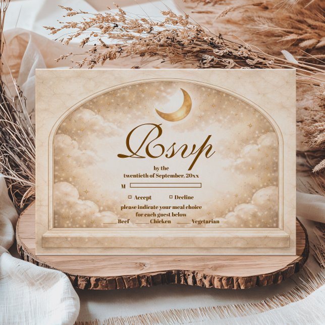 Cartons Réponse Constellation Dorée Quinceañera (Créateur téléchargé)