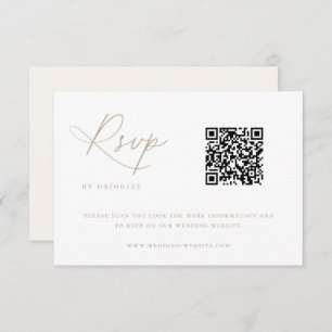 Cartons Réponse Contemporary Coastal Chic Wedding QR Code