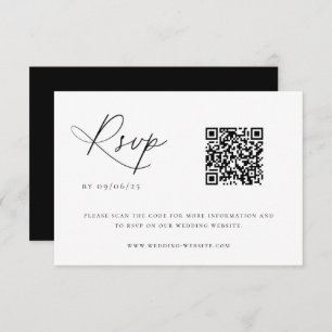 Cartons Réponse Contemporary Coastal Chic Wedding QR Code
