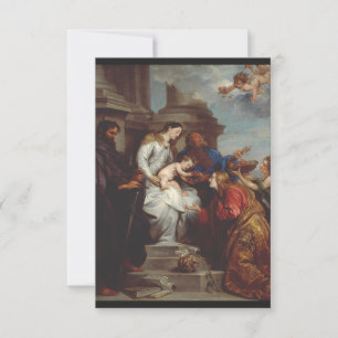 Cartons Réponse Coronation de Saint Rosalia par Anthony van Dyck