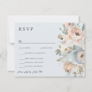 Cartons Réponse Cottage Garden Pastel Blue Peach Coral