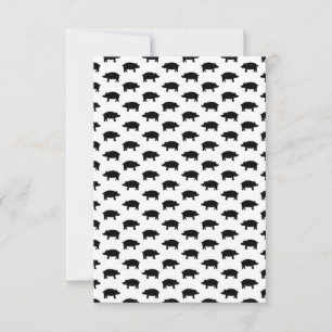 Cartons Réponse COULEUR ARRIÈRE - PLAN vintage Silhouette de porc