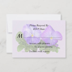 Cartons Réponse Couple de Pensées Violet Clair et Blanc