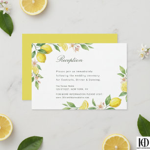 Cartons Réponse Couronne aquarelle Mariage Citrus Méditerranéen