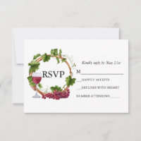 Couronne de vignes aquarelle de mariage