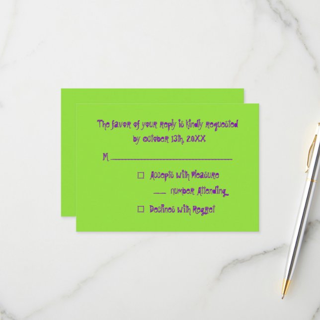 Cartons Réponse Créer des enfants amusants personnalisés Halloween (Devant/Arrière en situation)