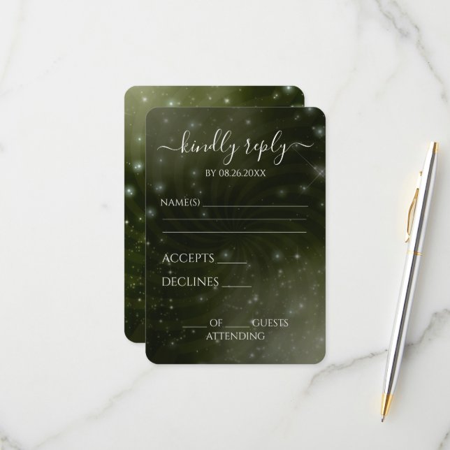 Cartons Réponse Créez votre propre - Ciel d'étoile spirale (Devant/Arrière en situation)