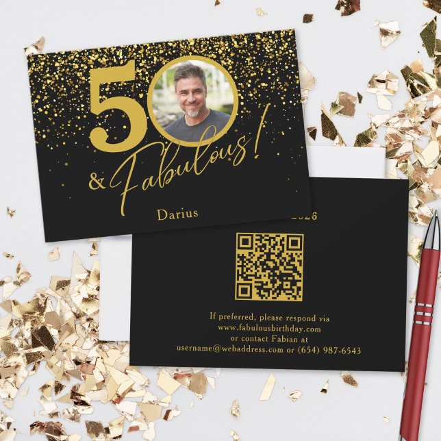 Cartons Réponse Créez votre propre code QR de photo d'anniversaire (Créateur téléchargé)