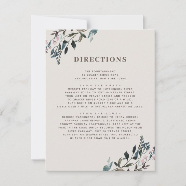Cartons Réponse Crest jardin | Eggshell | Infos Mariage (Devant)