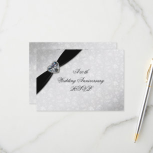 Cartons Réponse Damask 60e anniversaire de Mariage