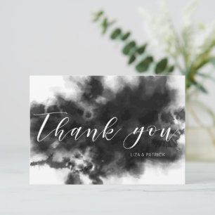 Cartons Réponse Dark Goth Black Watercolor Mariage