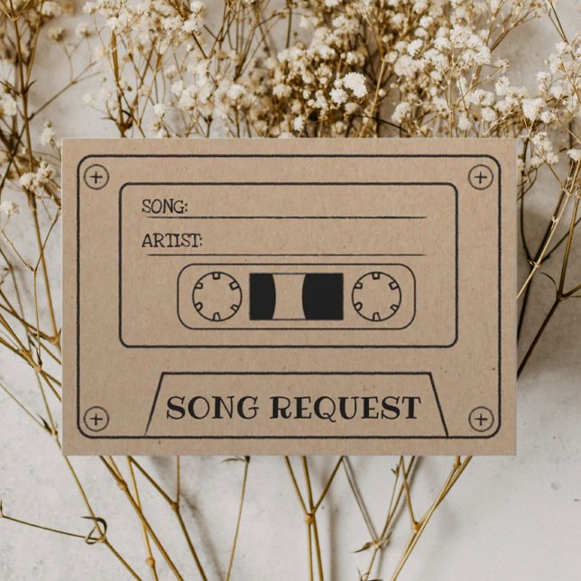 Cartons Réponse Demande de chanson de mariage rustique Cassette Kr (Créateur téléchargé)