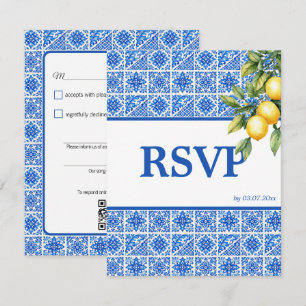 Cartons Réponse 🌈  Demande de chanson + QR code Azul & Limone Rom