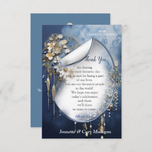 Cartons Réponse Déni bleu 3-D tendance Imprimer avec bijoux costum