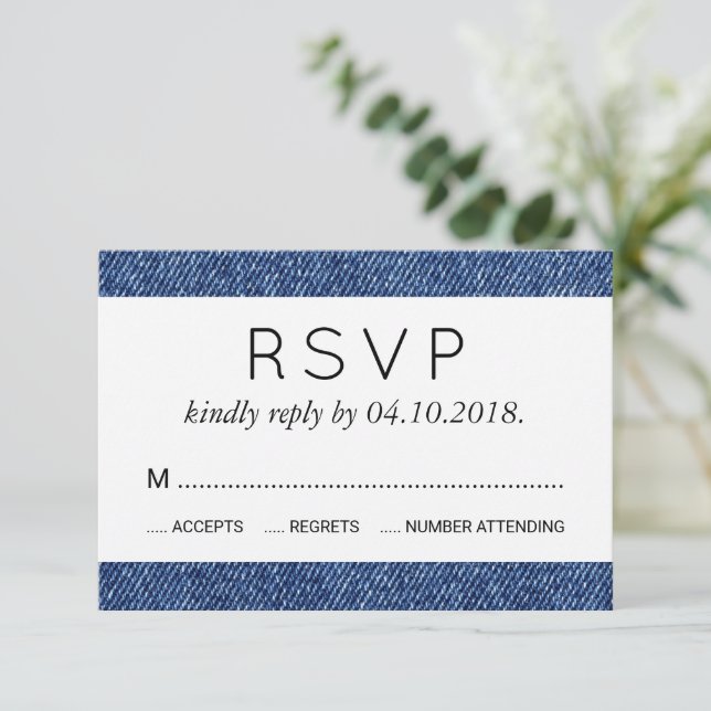 Cartons Réponse Denim Fabric, Denim Texture, Blue Denim, Mariage (Debout devant)